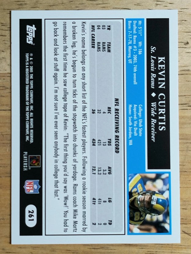 2005 Topps #261 Kevin Curtis