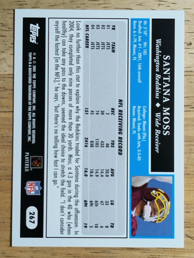 2005 Topps #267 Santana Moss