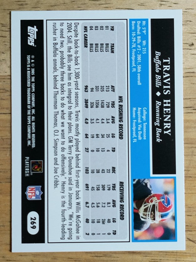 2005 Topps #269 Travis Henry