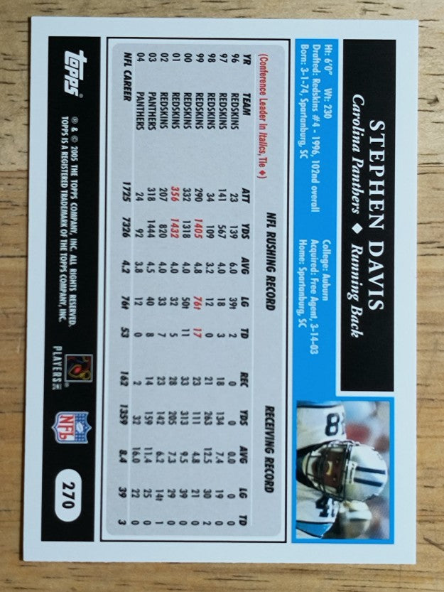 2005 Topps #270 Stephen Davis