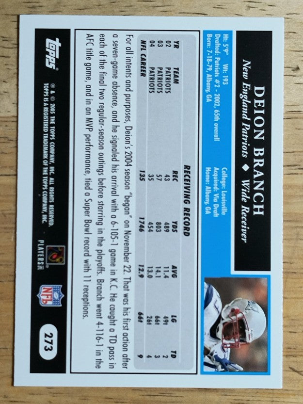 2005 Topps #273 Deion Branch
