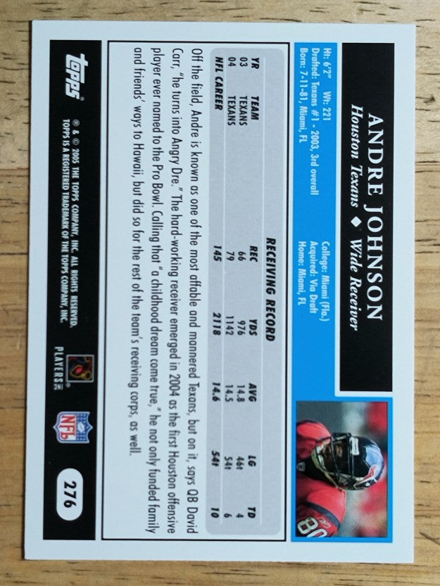 2005 Topps #276 Andre Johnson