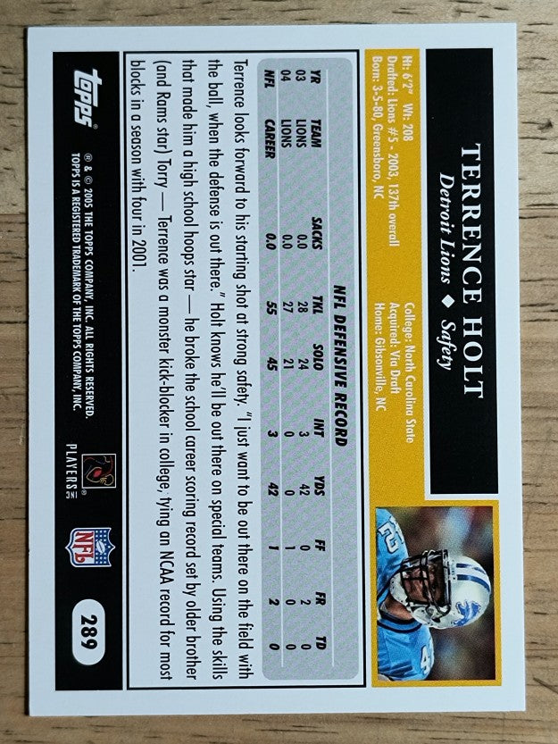 2005 Topps #289 Terrence Holt
