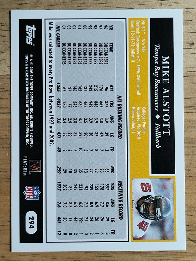 2005 Topps #294 Mike Alstott