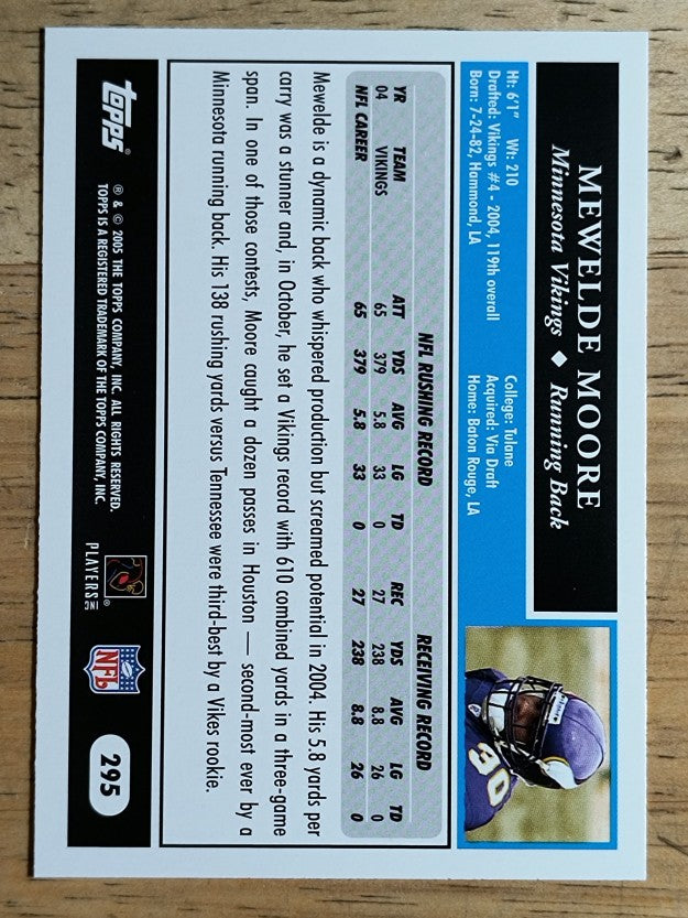 2005 Topps #295 Mewelde Moore