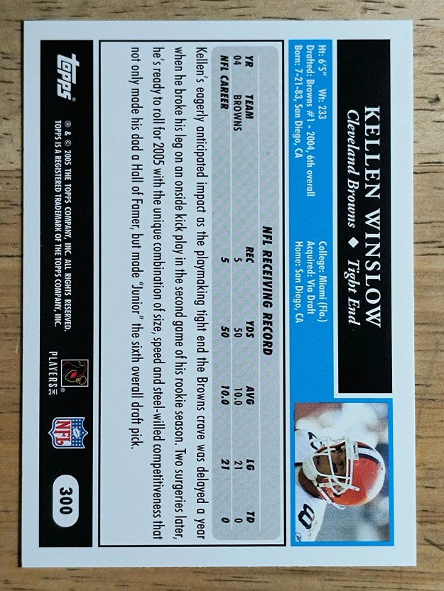 2005 Topps #300 Kellen Winslow