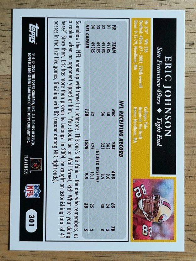 2005 Topps #301 Eric Johnson