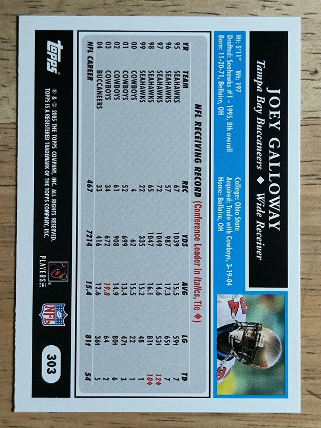 2005 Topps #303 Joey Galloway