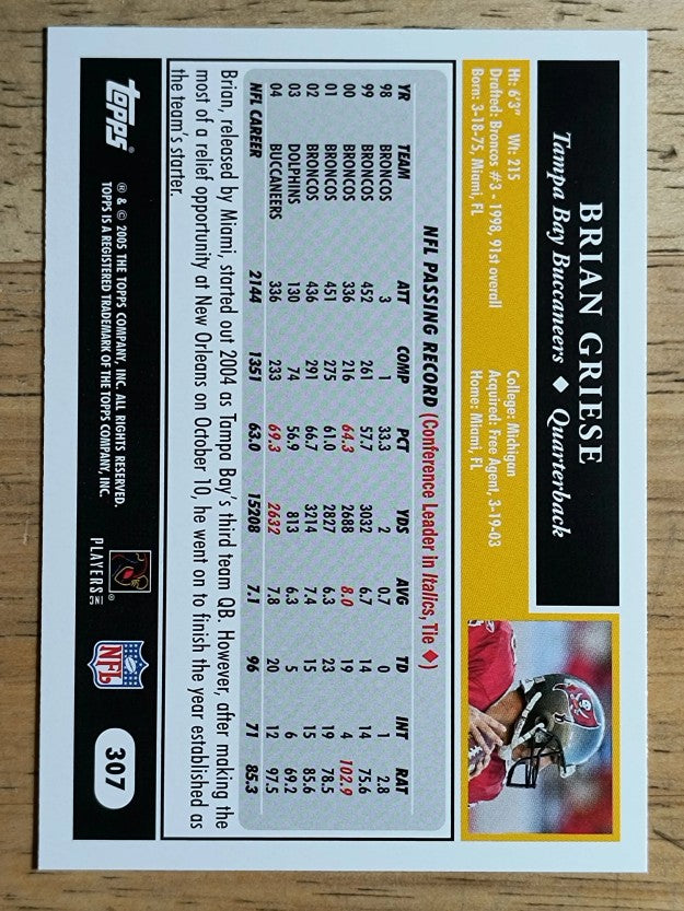 2005 Topps #307 Brian Griese