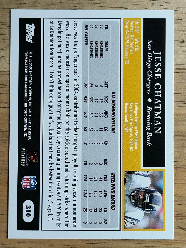 2005 Topps #310 Jesse Chatman