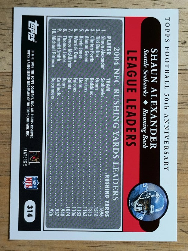 2005 Topps #314 Shaun Alexander LL