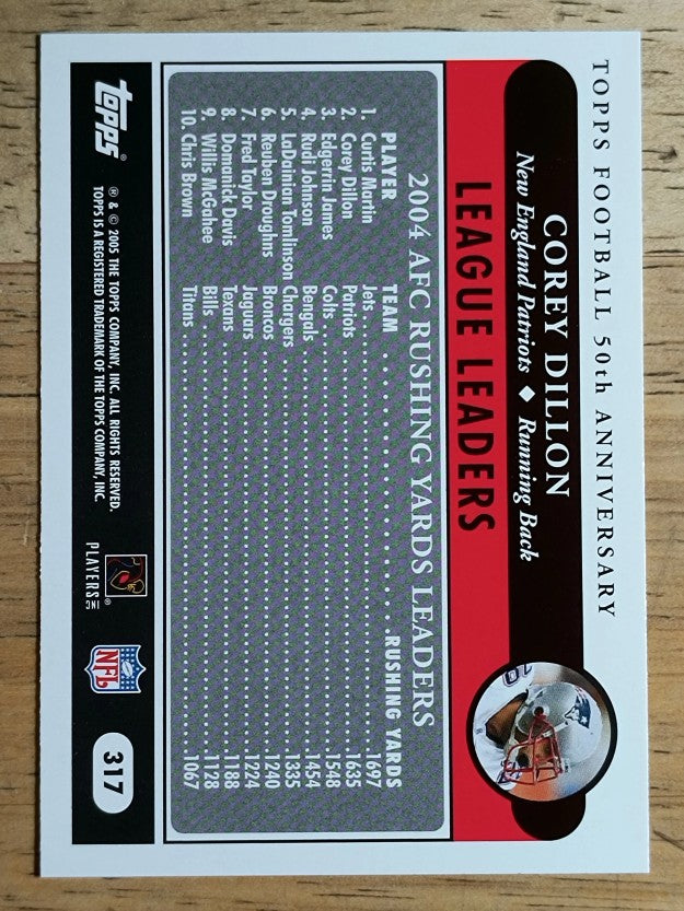 2005 Topps #317 Corey Dillon LL