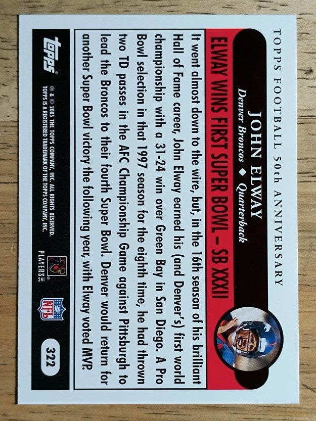 2005 Topps #322 John Elway GM