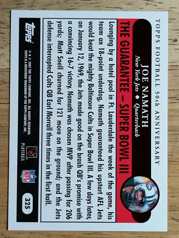 2005 Topps #325 Joe Namath GM