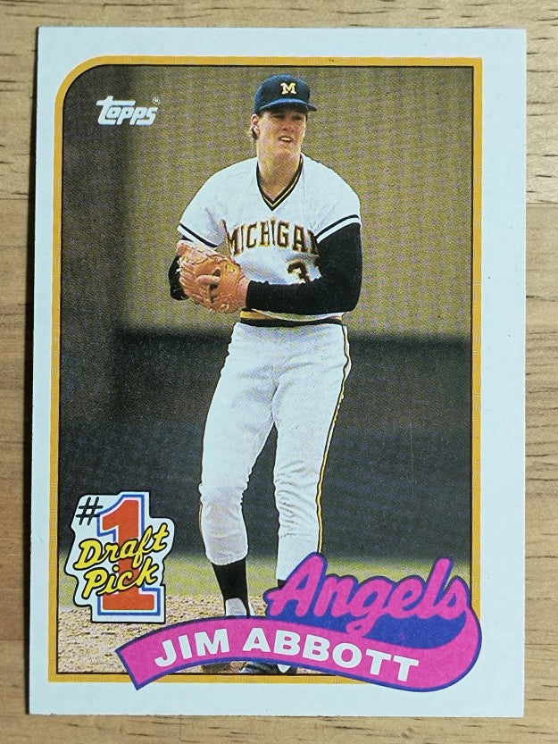 1989 Topps #573 Jim Abbott FDP RC