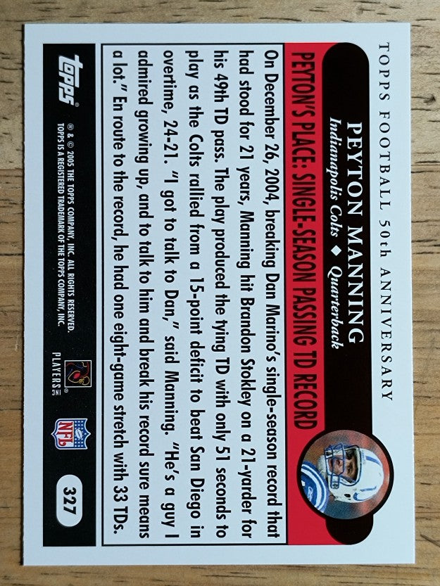 2005 Topps #327 Peyton Manning GM