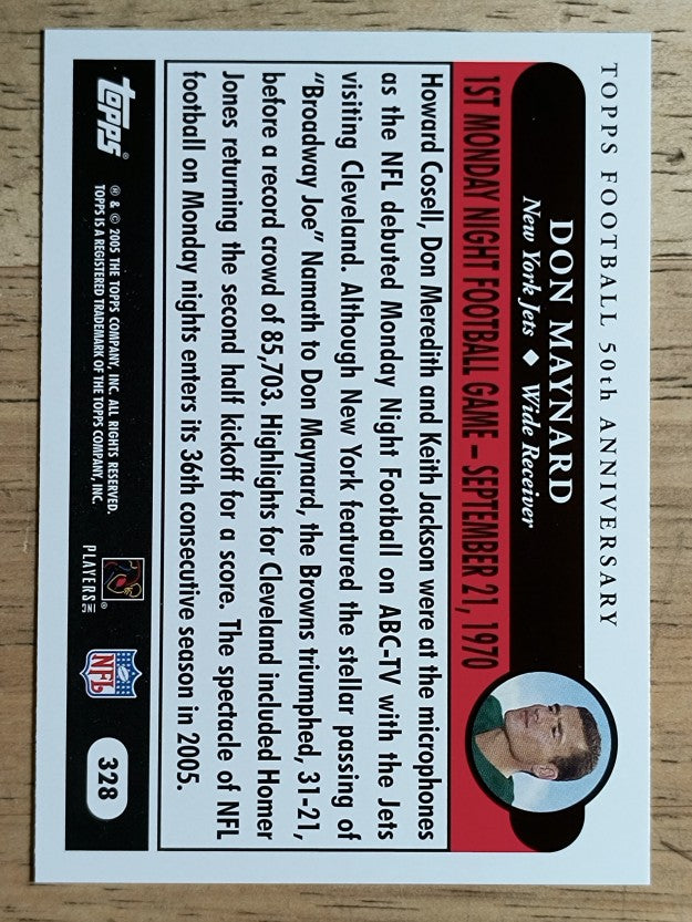 2005 Topps #328 Don Maynard GM