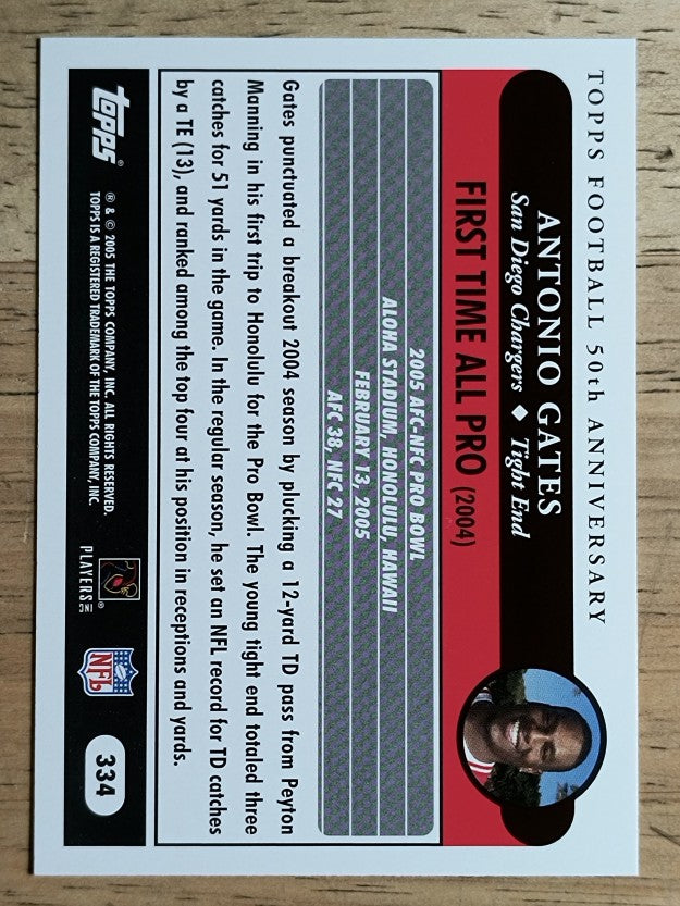 2005 Topps #334 Antonio Gates AP