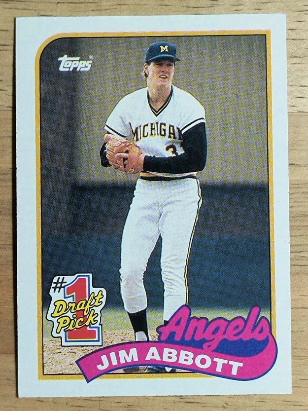 1989 Topps #573 Jim Abbott FDP RC
