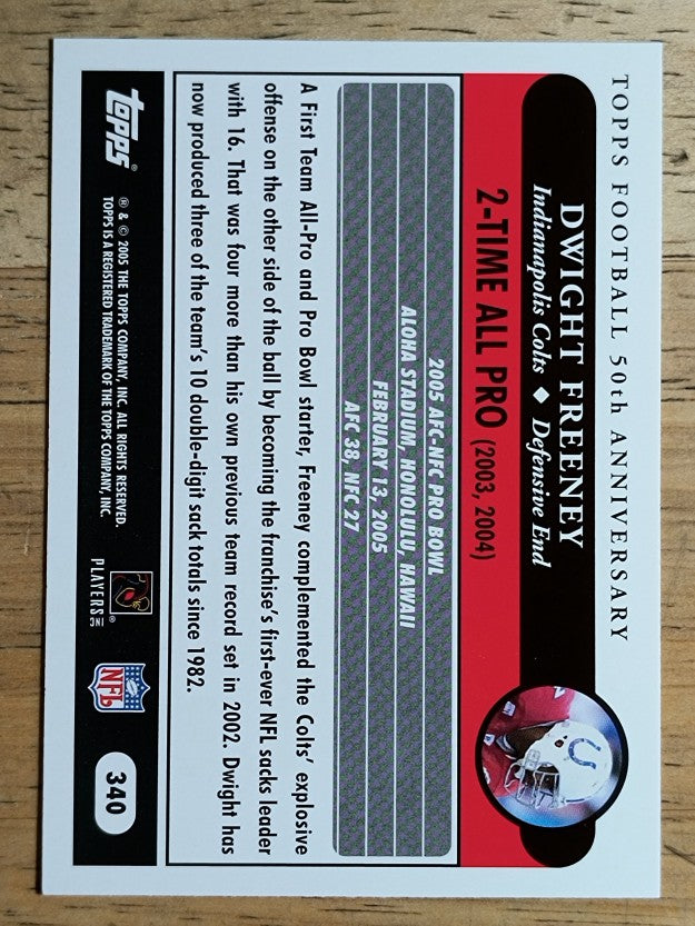 2005 Topps #340 Dwight Freeney AP