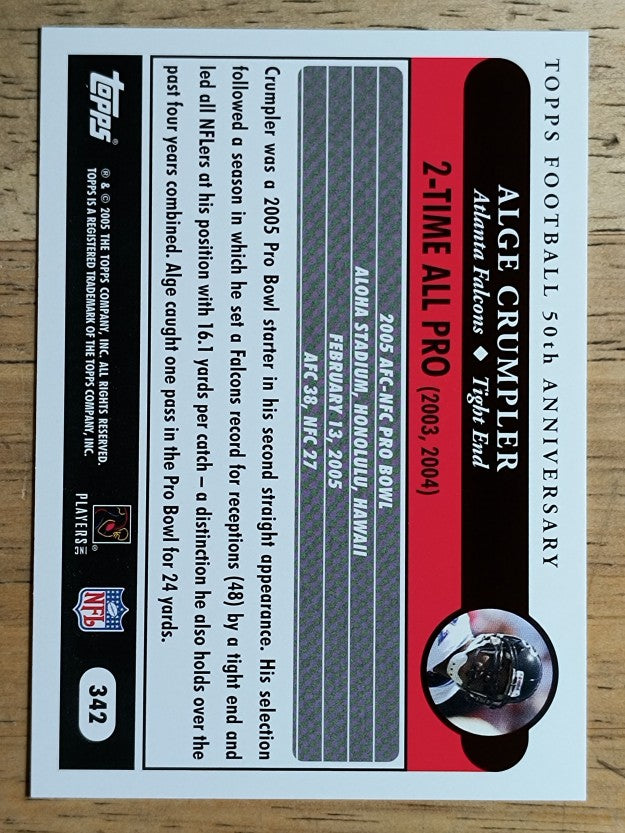 2005 Topps #342 Alge Crumpler AP