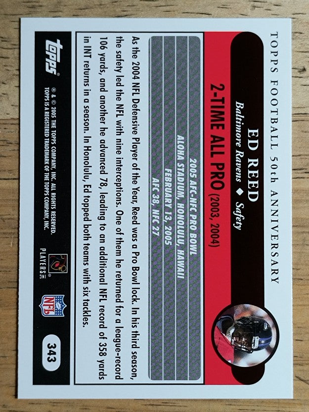 2005 Topps #343 Ed Reed AP
