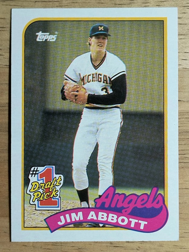 1989 Topps #573 Jim Abbott FDP RC