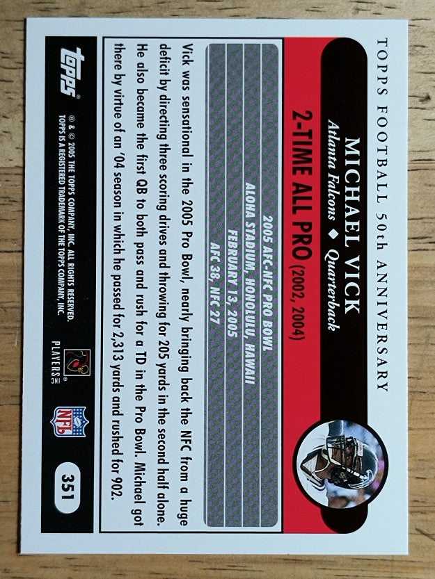 2005 Topps #351 Michael Vick AP