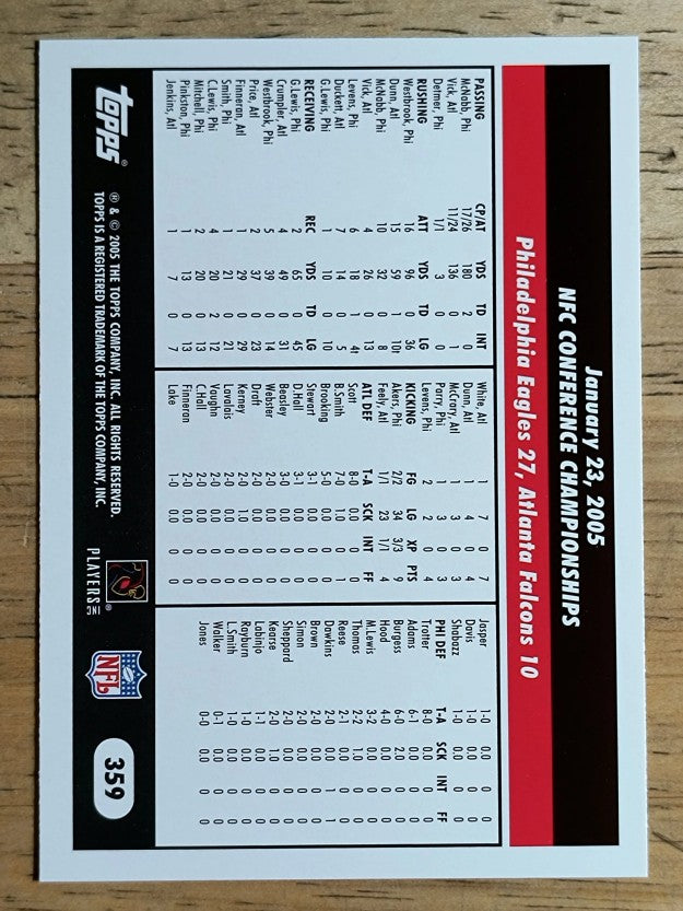 2005 Topps #359 Philadelphia Eagles PH