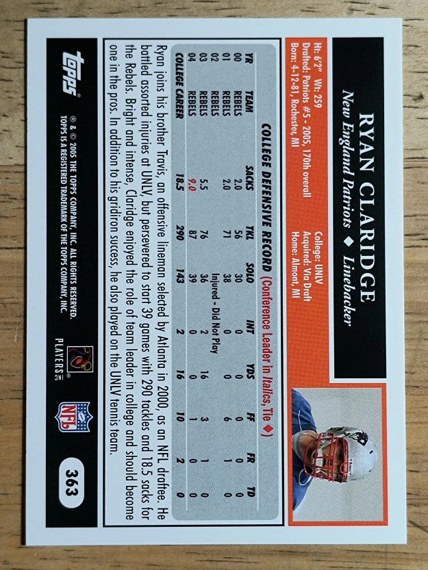 2005 Topps #363 Ryan Claridge RC