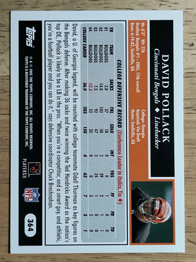 2005 Topps #364 David Pollack RC