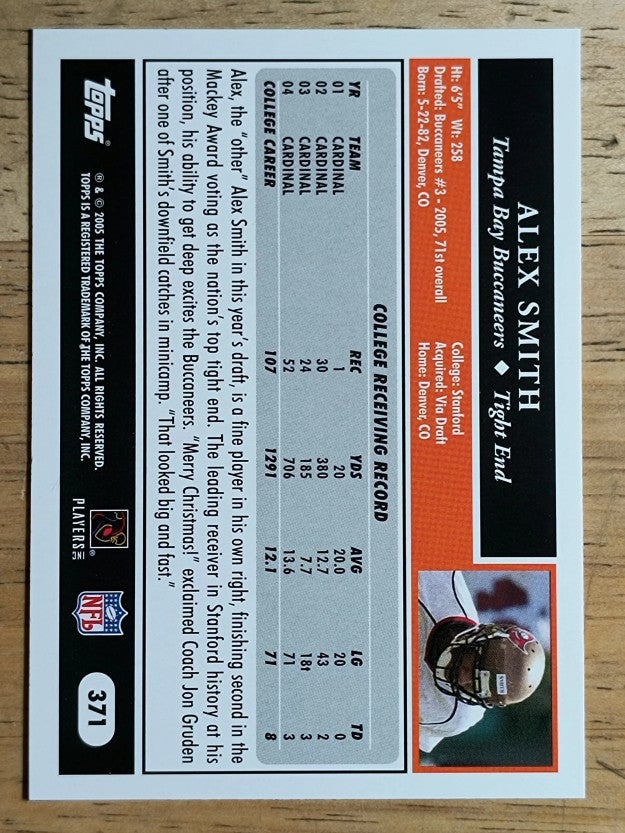 2005 Topps #371 Alex Smith TE RC