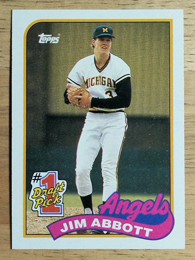 1989 Topps #573 Jim Abbott FDP RC