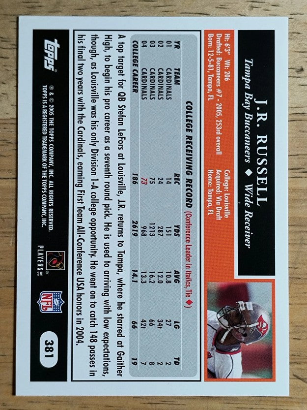 2005 Topps #381 J.R. Russell RC