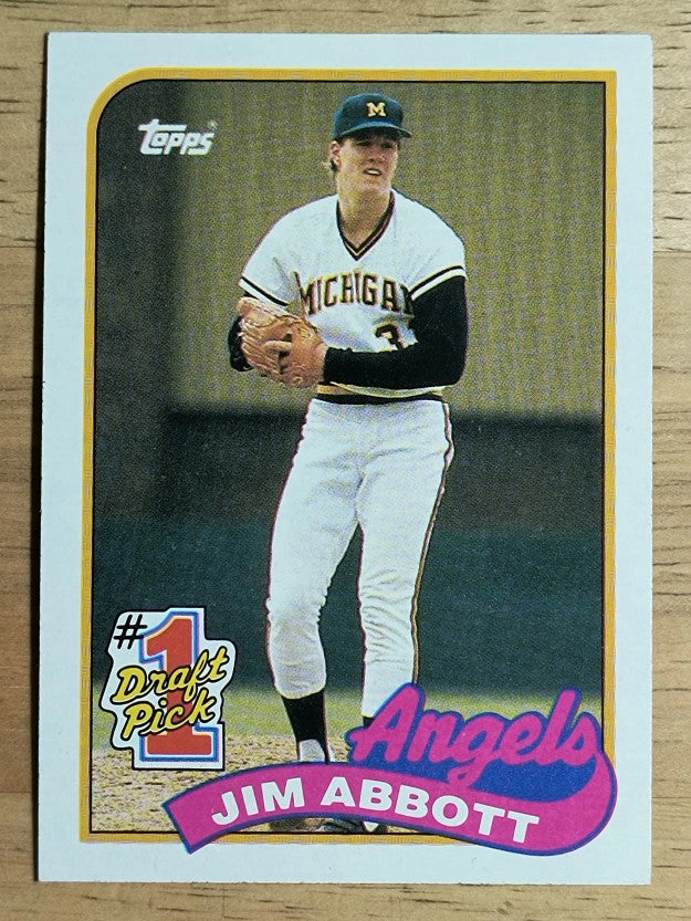 1989 Topps #573 Jim Abbott FDP RC