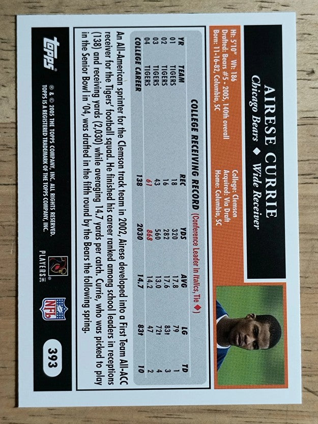 2005 Topps #393 Airese Currie RC