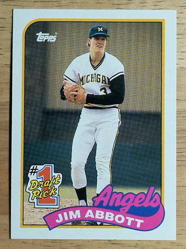 1989 Topps #573 Jim Abbott FDP RC