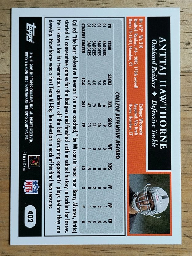 2005 Topps #402 Anttaj Hawthorne RC