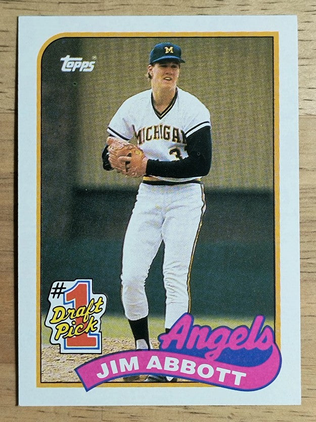 1989 Topps #573 Jim Abbott FDP RC