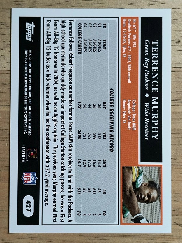 2005 Topps #427 Terrence Murphy RC