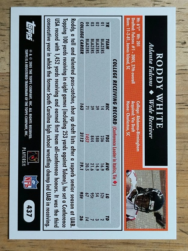 2005 Topps #437 Roddy White RC