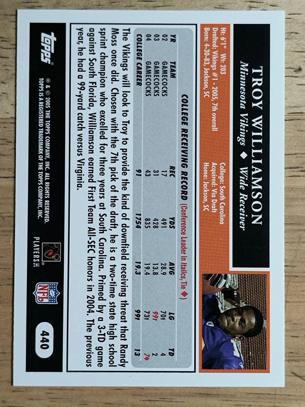 2005 Topps #440 Troy Williamson RC