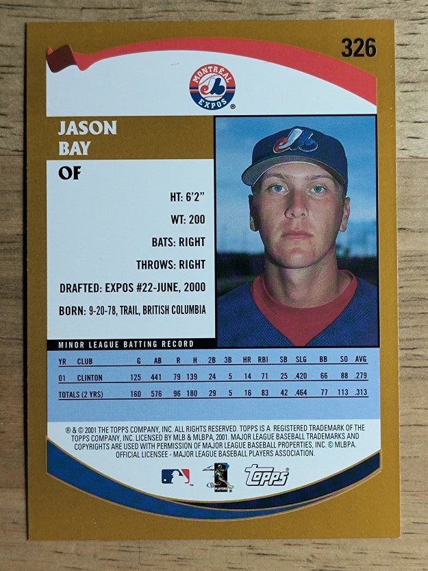 2002 Topps #326 Jason Bay PROS RC