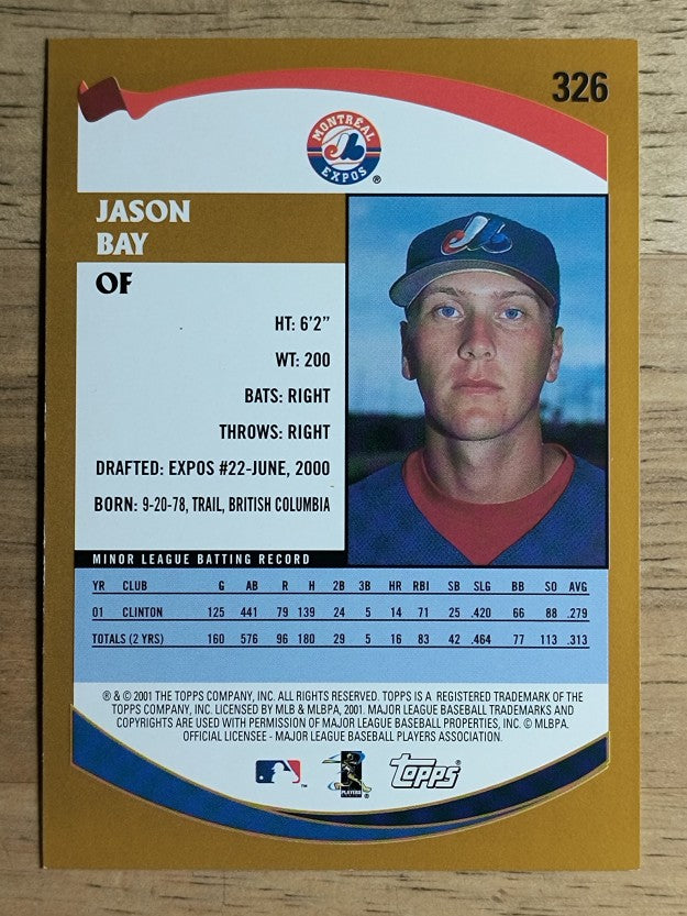 2002 Topps #326 Jason Bay PROS RC