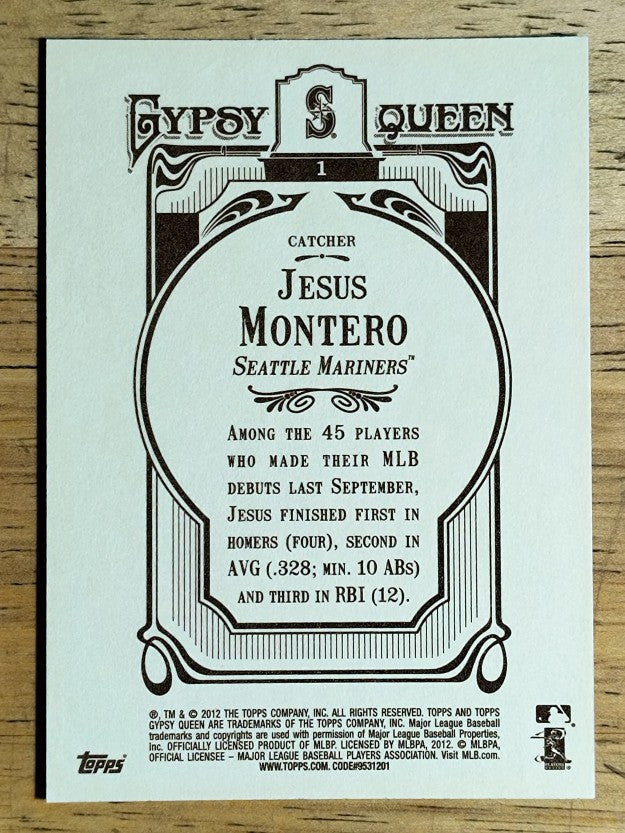 2012 Topps Gypsy Queen #1A Jesus Montero RC