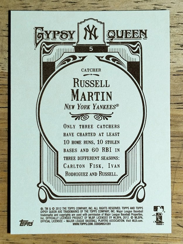 2012 Topps Gypsy Queen #5 Russell Martin