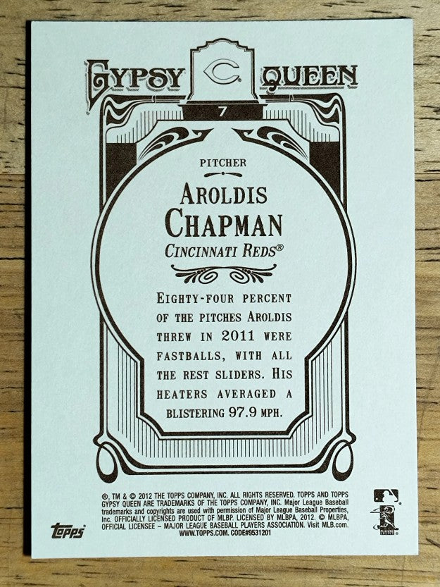 2012 Topps Gypsy Queen #7 Aroldis Chapman