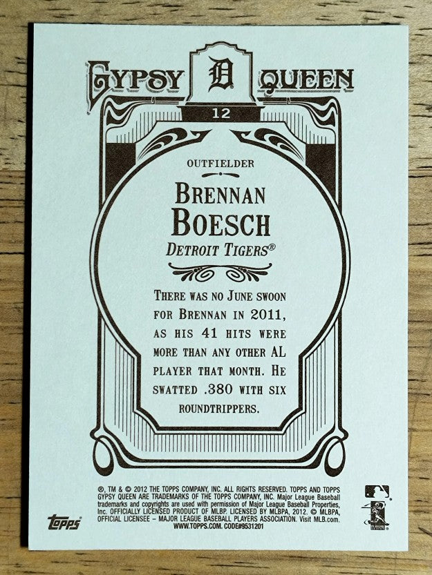 2012 Topps Gypsy Queen #12 Brennan Boesch