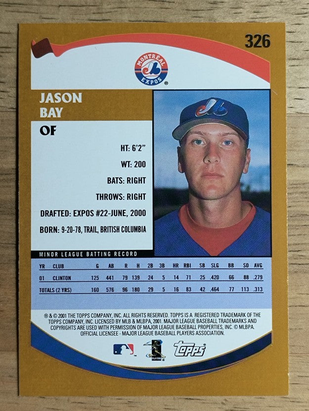 2002 Topps #326 Jason Bay PROS RC