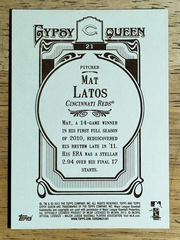2012 Topps Gypsy Queen #21 Mat Latos